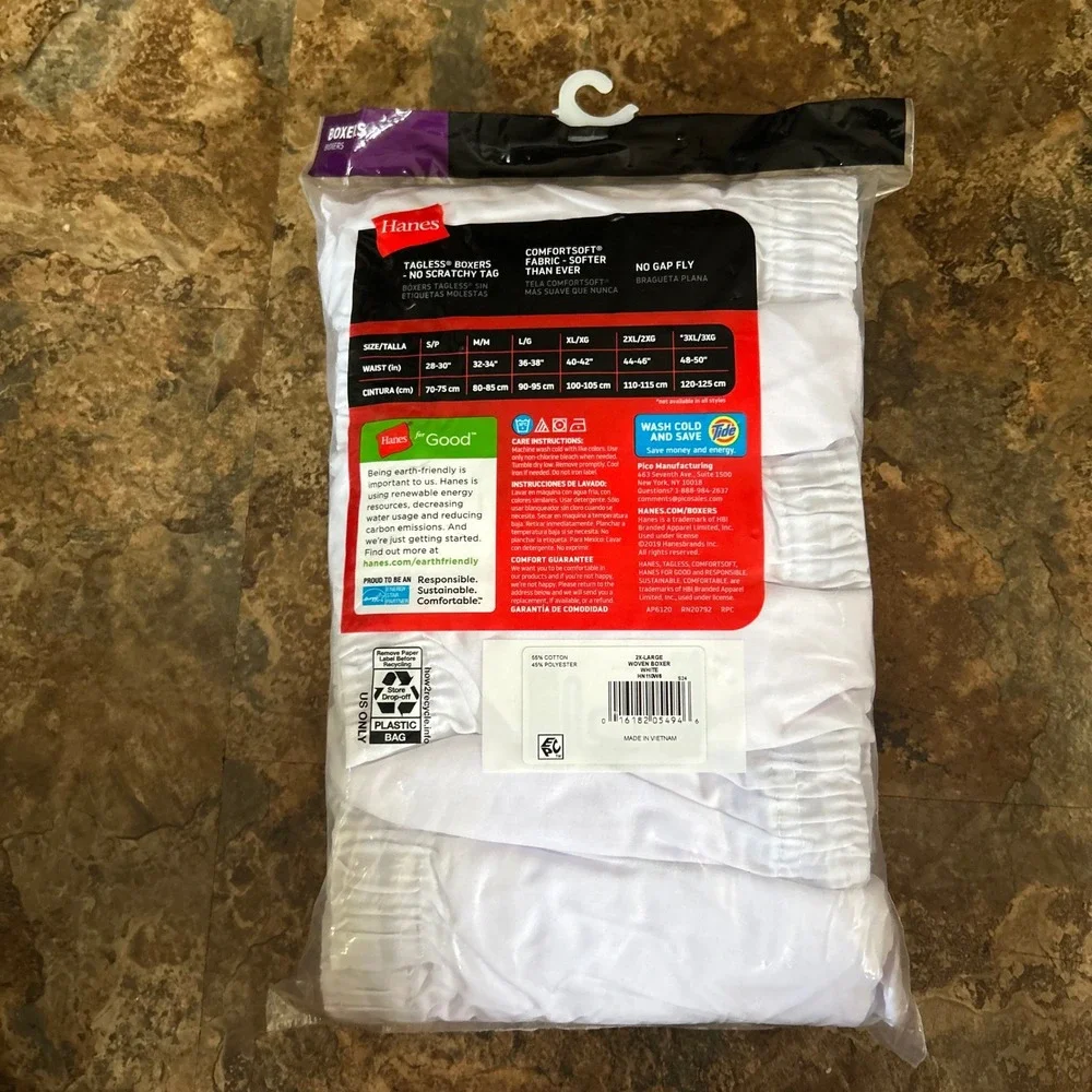 Hanes tagless boxers